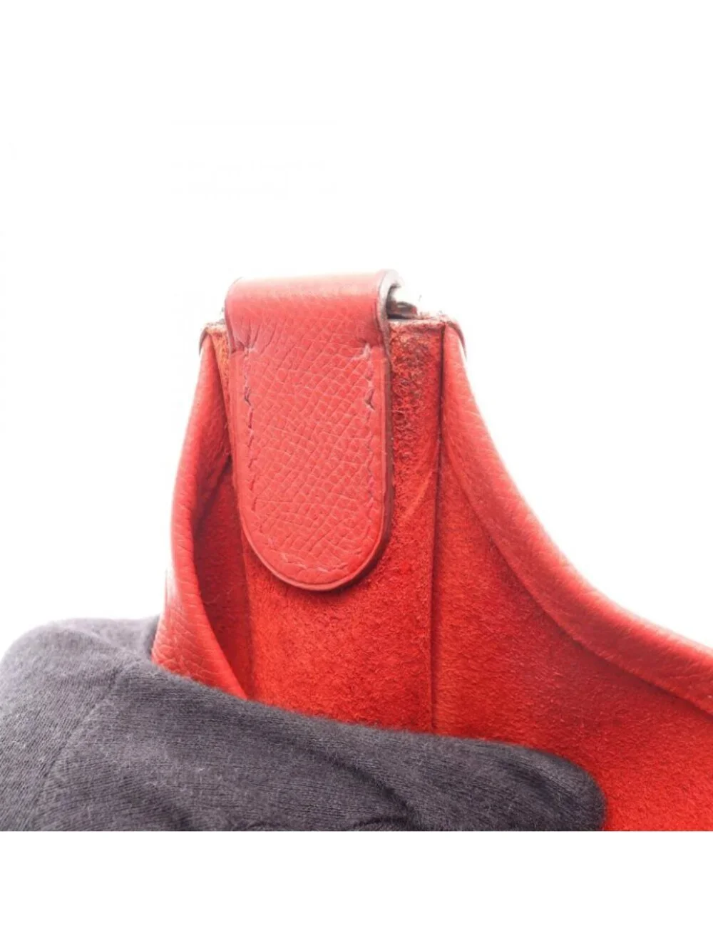 Hermes Shoulder Bag Evelyne 2 PM Rouge Casac Leather